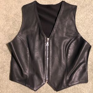 Genuine leather vest made in the USA